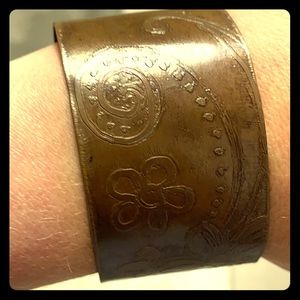 Imprinted Copper bracelet